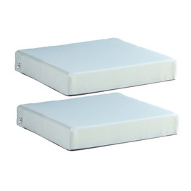 SAMTY 20x20 inch Patio Chair Cushions Non Slip Bottom Chair Pad with Ties Waterproof Square Outdoor Seat Cushion Replacement for Garden Swing Furniture Set of 2, White