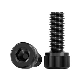 Drenky Pack of 20 M6 x 16 mm Cylindrical Screws with Hexagon Socket DIN 912 (ISO 4762) Cylinder Head Screws Black Machine Screws Full Thread Stainless Steel A2 V2A Screws