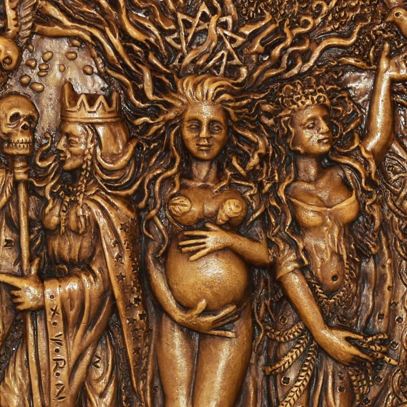 Pinra Triple Moon Wall Decor Pagan Wiccan Triple Goddess Maiden