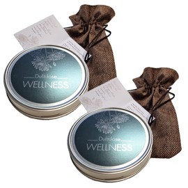KK Room Fragrance from a Tin, Fragrance Gel, Made in Germany, 2 x Wellness Fragrance Tins of 70 g, Attractive Gift Set, Individually Packed in Jute Bag