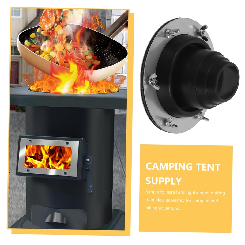 Sosoport Hot Tent Stove Jack Scald Fireproof Chimney Protector for