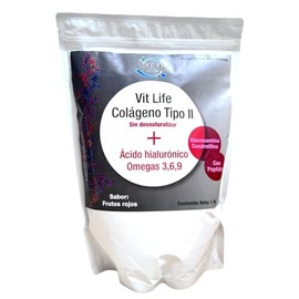 Colágeno Tipo II Ácido Hialurónico Frutos Rojos 1 kg VitLife