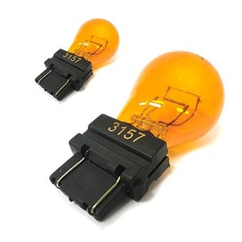 CARALL 2 x Halogen Bulbs 12 V for Cars (3157 Amber T25 PY27/7W 12V 27/7W W2.5x16q)