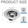 Sink Strainer Kitchen Sink and Sink Plug, 3-in-1 Pop-Up Stainless