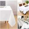 GYTFOG 3 Pcs Rectangle Tablecloth, White Table Cloth Party, 137x183