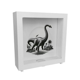 Brachiosaurus Rahmen Spardose aus Holz Gigantischer Langhals Dinosaurier für Kinder Urzeitlicher Jura Herbivore Mesozoikum Sammlerstück