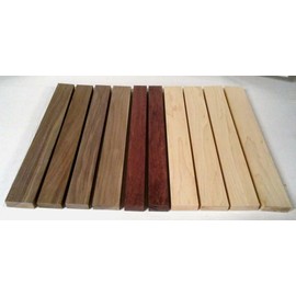 Wood-Hawk 3/4" x 2" x 24" - 2 PURPLEHEART 4 Walnut 4 Maple DIY Wood Cutting Boards