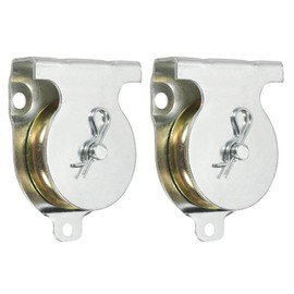 PATIKIL Ceiling Mount Single Pulley, 2 Pack 2 Inch Diameter Wall Mounted Single Pulley for 10mm/0.39" Wire Rope