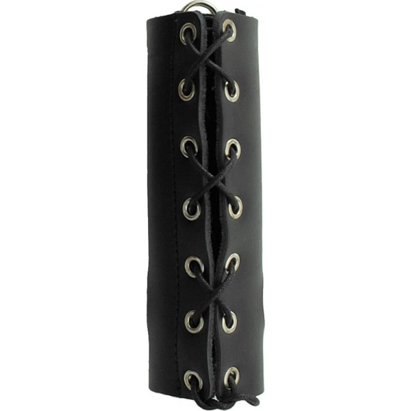 Spartacus Lace Up Leather Cock Sheath, Black