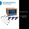 TRQ Ignition Coil and Spark Plug Kit 4 Piece Compatible
