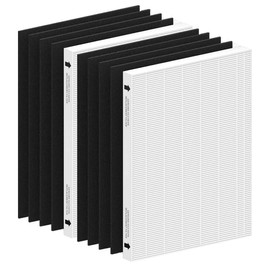 True HEPA Replacement Filters 9287101 Compatible with Fellows Aeramax 190, 200 and DB55/DX55 Purifier, 2 HEPA Filters & 8 Extra Activated Carbon Pre-Filters 2 Pack