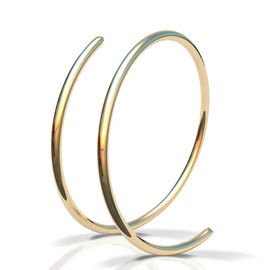 Tiny Gold Double Hoop Nose Ring - Spiral Nose Ring 20 Gauge Snug Double Nose Piercing Thin Nose Piercings Hoop Earrings (Gold Filled)