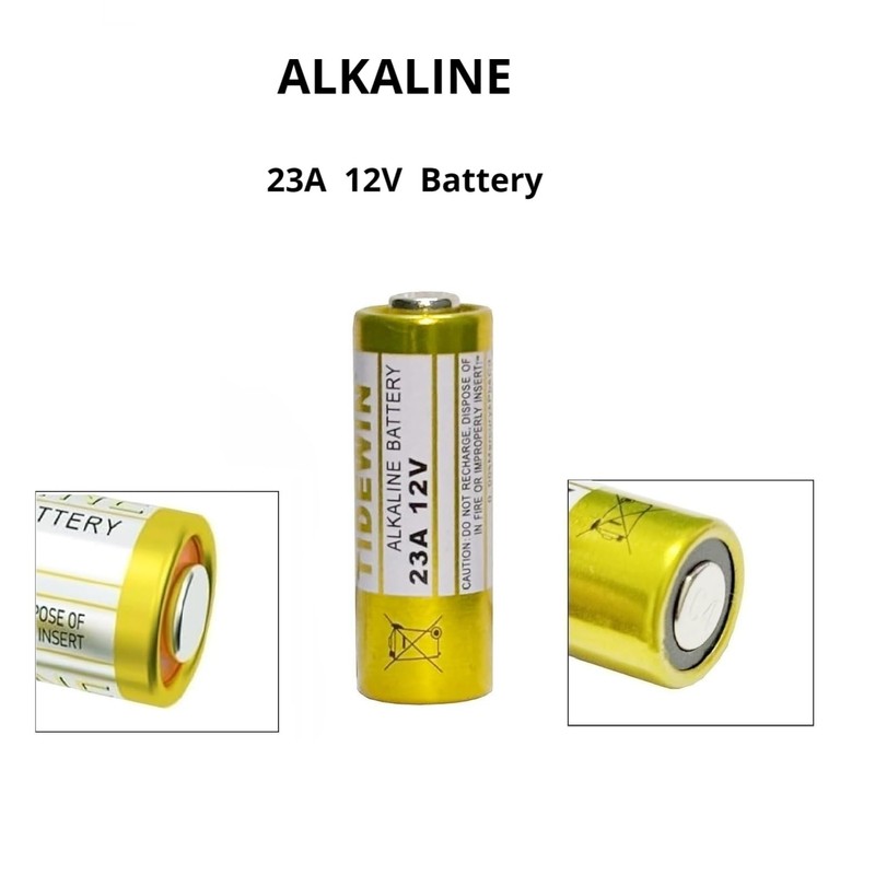 23A 12V Alkaline Battery, A23 Battery,5 Pack, for Doorbells and