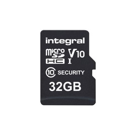 Integral Micro SD Security Card 32GB for Dash-Cams, Home Cams, CCTV, Body Cams and Drones. Extended lifetime and reliable recording time after time with High Endurance