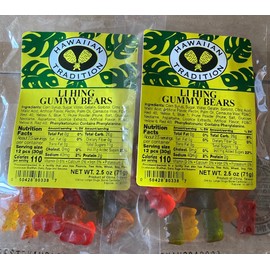 (Pack of 2) Hawaiian Tradition Li Hing Gummy Bears 4 Oz. Bag