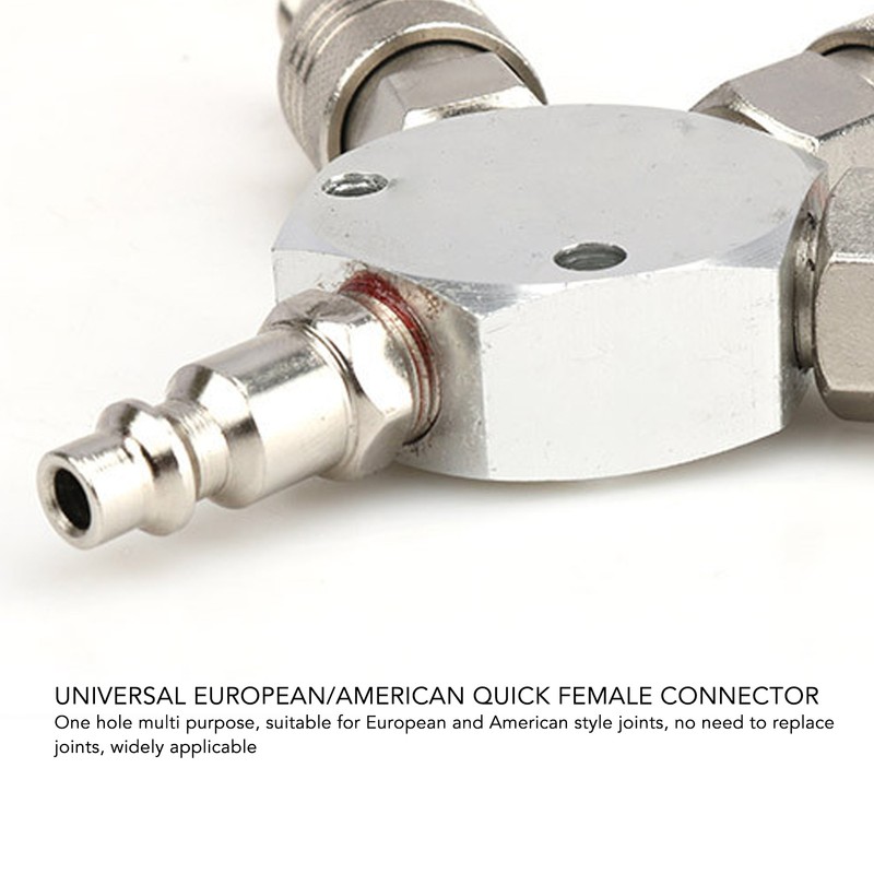 3 Way Air Splitter 1/4 Inch NPT Male Thread 3