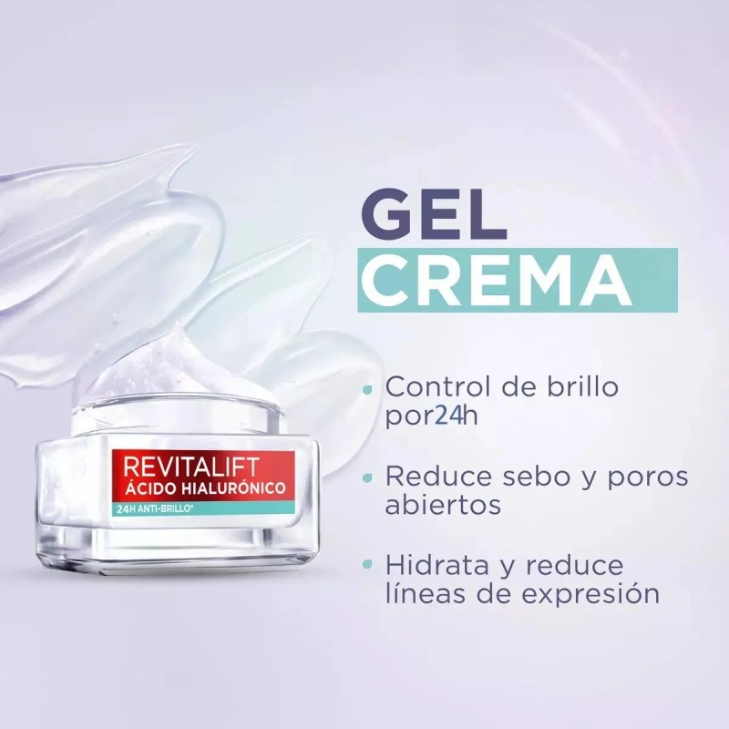 Kit 2 Cremas Ácido Hialurónico Anti-brillo L'oréal Paris