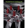 M12x1.5 Spline Lug Nuts - 20Pcs Red Closed End Nuts