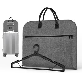 Lesige Garment Bag, Suit Cover, Prevents Shape Shape, Can Be Fixed to a Carrying Case, Includes Pocket, Hanger, Store Suits, Passport, Shoes, Business Trips, Ceremonies, Travel, Job Hunting, Work,
