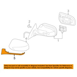 Subaru Genuine 91054AJ10A Cover (Cap Out Mirror, Right Lower), 1 Pack