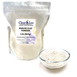ClearLee Kaolin Clay Cosmetic Grade Powder - 100% Pure Natural Powder - Great For Skin Detox, Rejuvenation, and More - Heal Damaged Skin - DIY Clay Face Mask (2 LB)