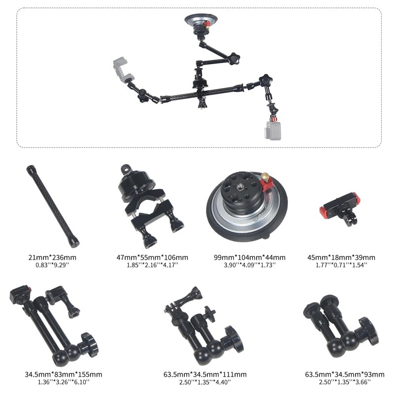 CS PRIORITY Aluminum Alloy 7" 11" Adjustable Magic Arm Bracket