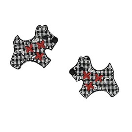 ETDesign #E04333 1 Pair Small Scottie Dog Embroidery Iron On Applique Patch