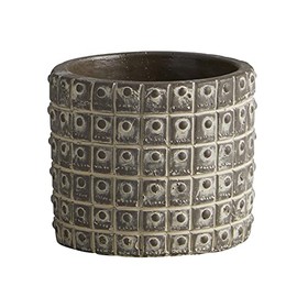 47th & Main Cement Planter Pot, 2.6" Tall, Beaded
