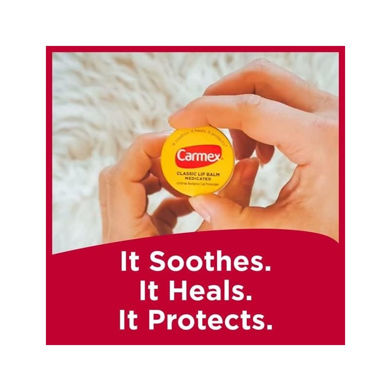Carmex Bálsamo labial clásico medicado 0.25 oz (paquete de 10)