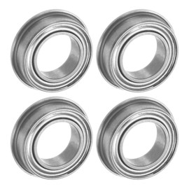 QUARKZMAN MF106ZZ Flanged Ball Bearing 6 x 10 x 3 mm Double Shielded Chrome Steel Flange Bearing Pack of 4