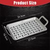WillBBQ Heavy-Duty BBQ Grill Plate Topper – Stainless Steel Tray