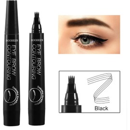 Boobeen Eyebrow Pencil - Microblading Eyebrow Pencil with Micro Fork Tip - Applicator - Eyebrow Pen Creates Effortlessly Natural Looking Brows