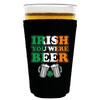 Irish You Were Beer Pint Glass Coolie