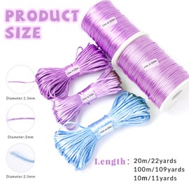 CAMAL Nylon Cord for Bracelets Nylon Thread 2 mm / 100 m Bracelet Cord for Bead Bracelet Nylon Thread Latch Straps for Chinese Lotting Cord, Jewellery, Wind Chime Cord, Crafts (Orange Yellow)