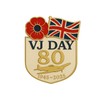 VJ Day 80th Anniversary Pin Badge Lapel 2025 Decorations, Remembrance