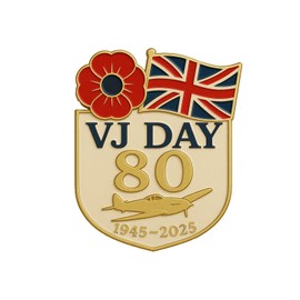 VJ Day 80th Anniversary Pin Badge Lapel 2025 Decorations, Remembrance Day Poppy Badge Pins for Never Forget Veterans Remembrance Day Brooch, Poppy Badges And Pins 2025