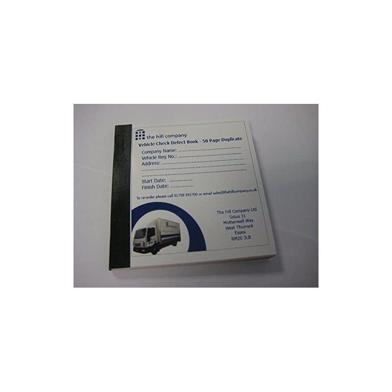 50 Page Duplicate Vehicle Check & Defect Report Book