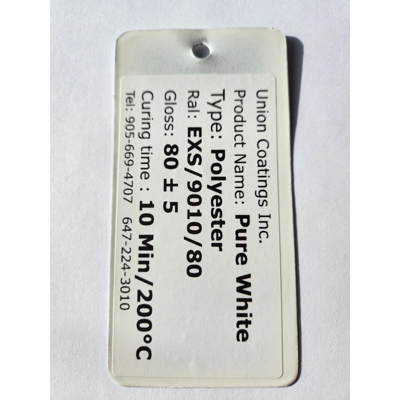 Union Coatings Pure White RAL 9010 Powder Coating Paint /