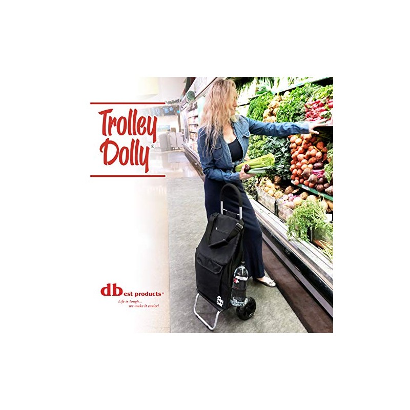 dbest products - Carrito para las compras Dolly, color negro