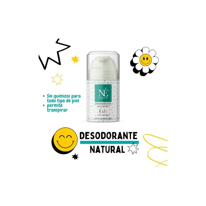 Nouvté Kids Desodorante Natural en Crema Para Niños 65 gr