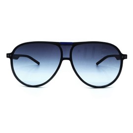 O2 Eyewear 3227 Premium Oversized XL Flat Aviator Tinted Sunglass Womens Mens (BLUE POINT, 58)