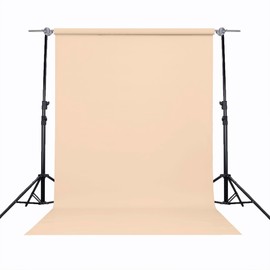Semessilah Seamless Photography Background Paper Roll, Cream Photo Paper Backdrop for Photography, Video and Streaming (82''x16' Ivorine)