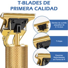 Máquina Para Cortar Cabello Profesional, Lostrain Cortapelos Para Hombre Inalambrica, Recortadora De Barba Recargable 4 Peines-Guía Perfiladora USB Set para Familias/Peluqueros