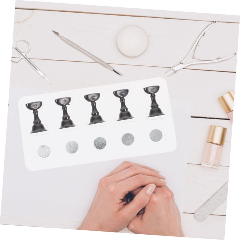 SAFIGLE 2Sets Nail Art Practice Rack with Acrylic Base Comfortable