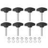 HARFINGTON 8pcs Tee Wing Knobs M6 x 35mm Metric Thread