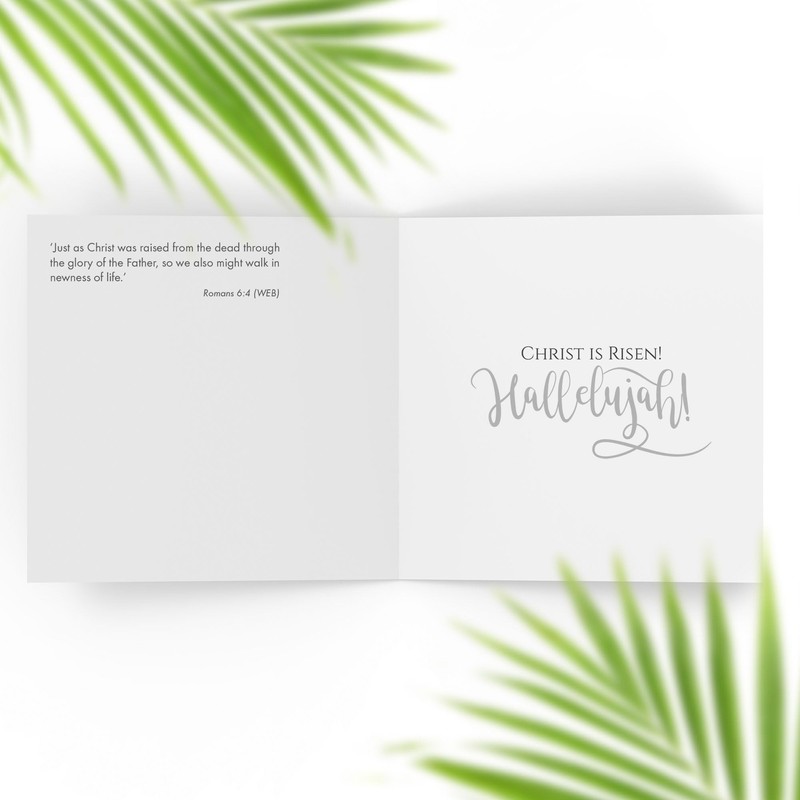 Religious Easter Cards - Christ is Risen, pack of 5,