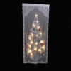 SOLUSTRE 1 Set Illuminated Christmas Tree Curtain Panel Lace Window