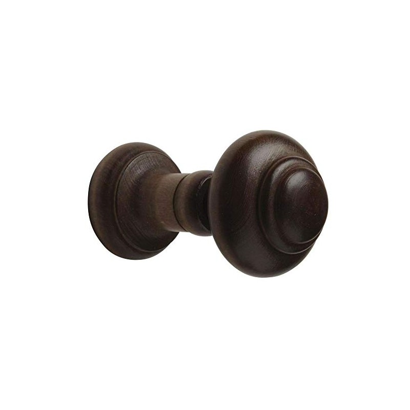 Pair of Wooden Curtain Stem Holdbacks Walnut