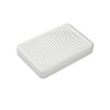 Minimalist Self‑Draining Soap Dish Tray (Natural White)