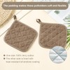 YHIJSR Pack of 3 Pot Holders Cotton Heat Resistant Pot